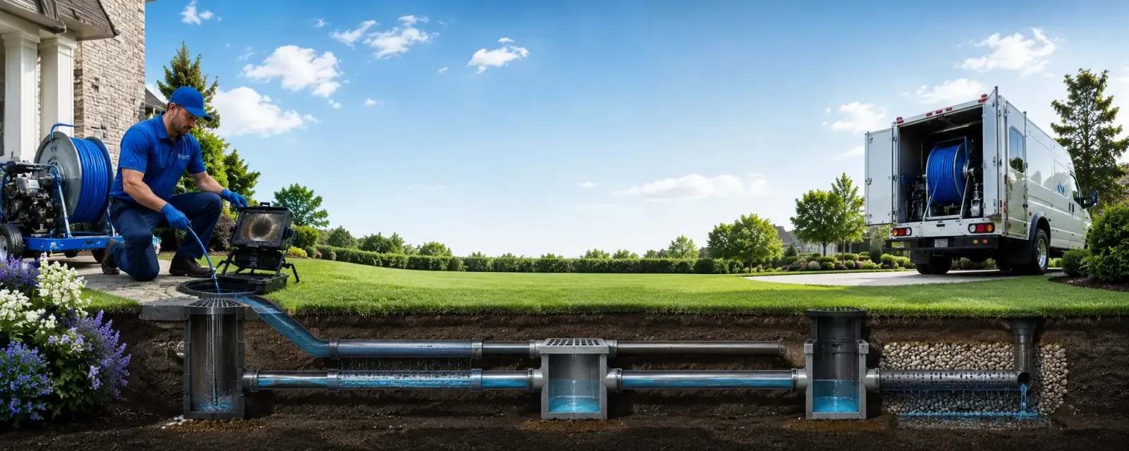 Outdoor drain cleaning information for New Pine Creek, OR